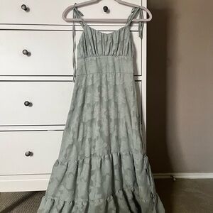 Speechless Green Spaghetti Strap Sundress